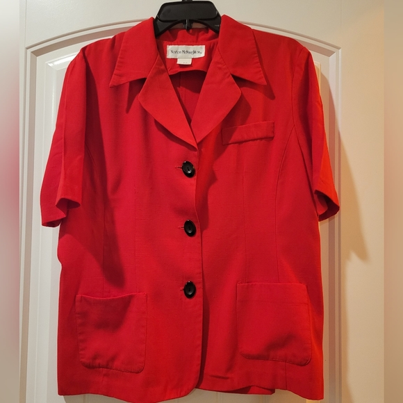 Norton McNaughton red lightweight blazer 12 - Picture 1 of 11